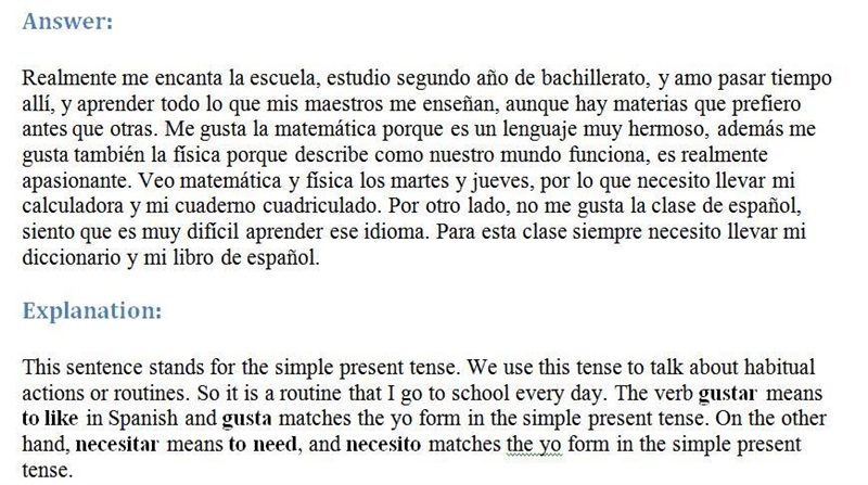 Read and write a blog. Write a short paragraph in Spanish in complete sentences. Use-example-1