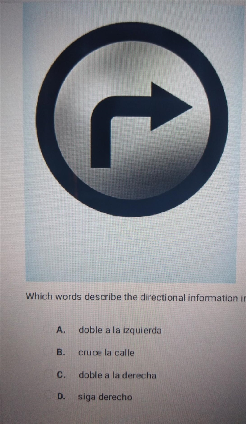 Which words describe the directional information in the picture?​-example-1