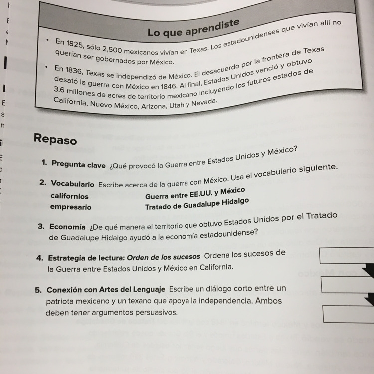 Does anyone know the answers to this in Spanish?-example-1