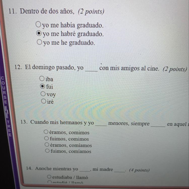 Am I correct on 11-12??? These are Spanish btw-example-1