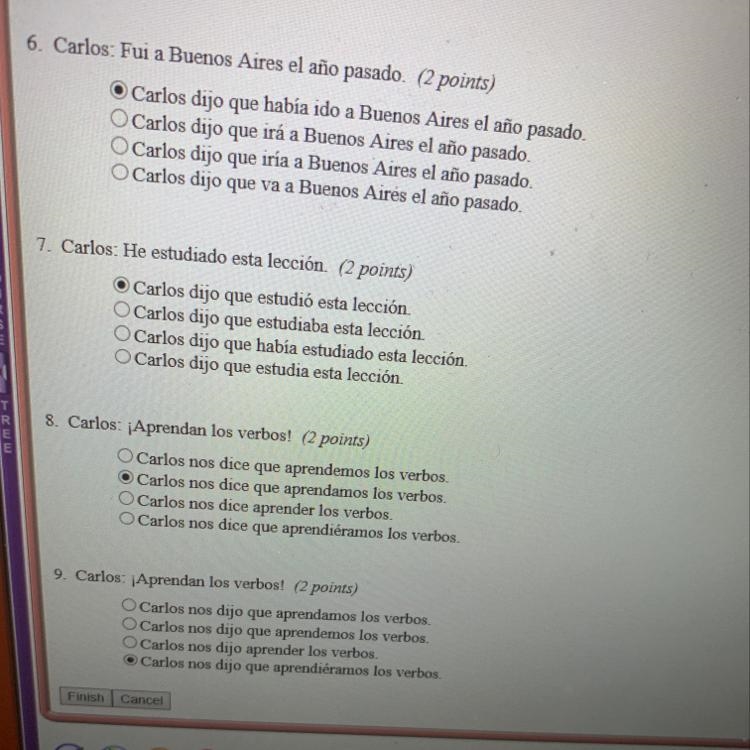 Am I correct on the Spanish questions above???-example-1