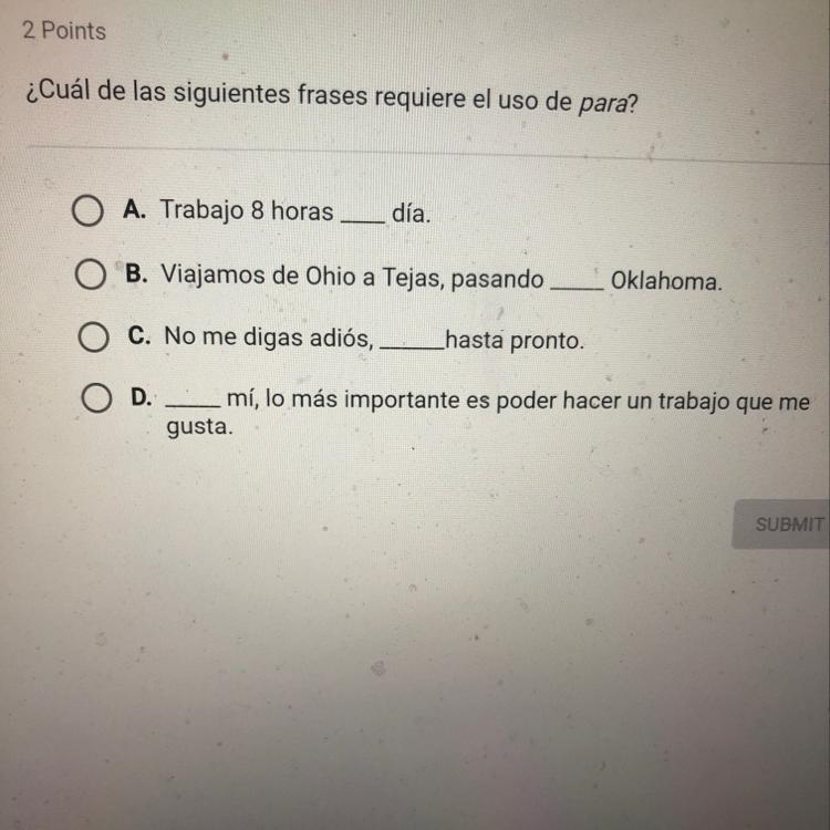 I don’t know the answer to the question in the picture above in the Spanish study-example-1