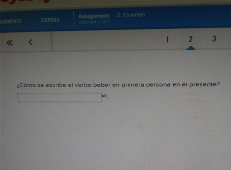 ¿Como se escribe el verbo beber en primera persona en el presente? ​-example-1