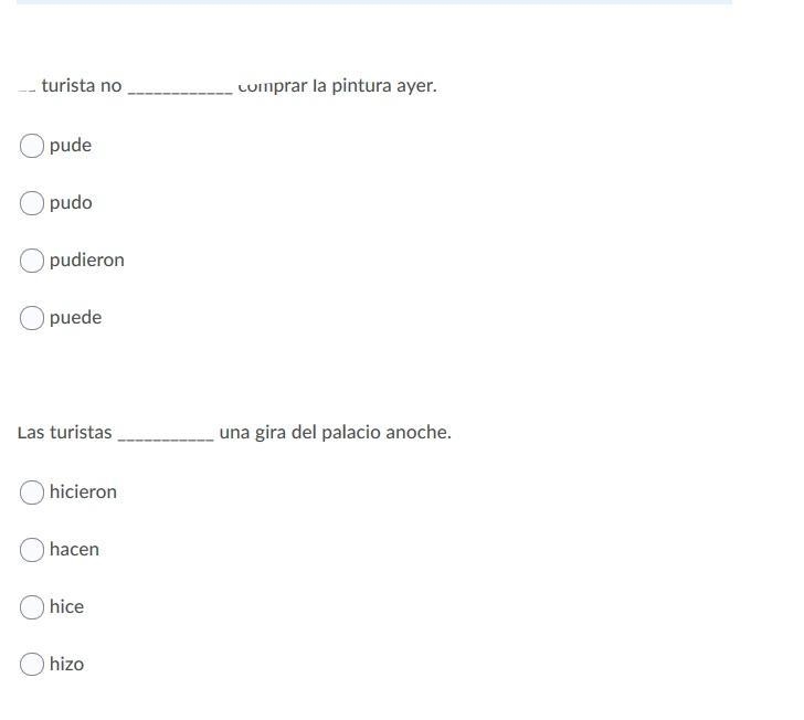 SPANISH HELP ASAP MULTIPLE CHOICE-example-1