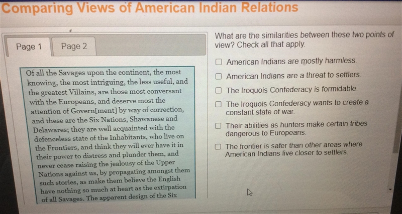 What are the similarities between these two points of view? Check all that apply. - American-example-3