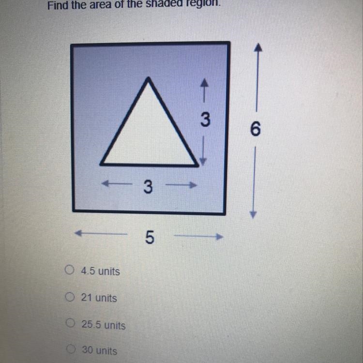 Find the area of the shaded region.-example-1