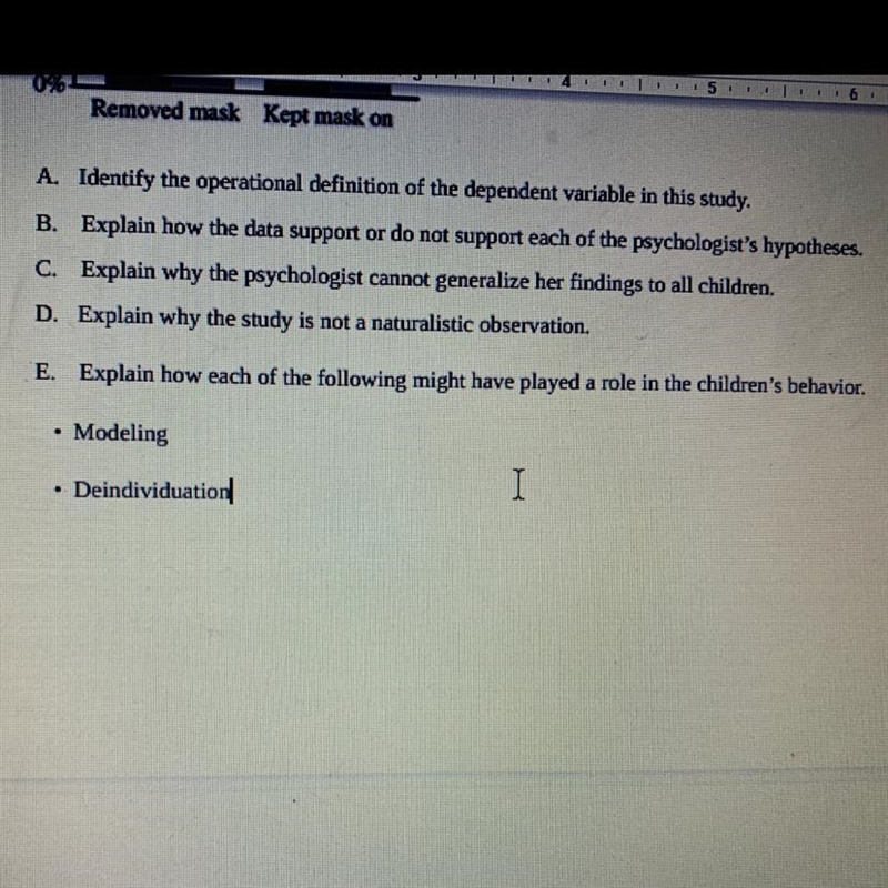 1. A psychologist conducted a study at her home during an annual activity of children-example-1