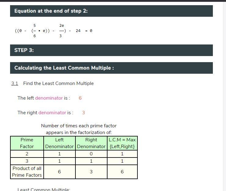 -5/6e-2/3e=24 Ik the answer is -16 cuz i guessed but now I gotta show my work...-example-2