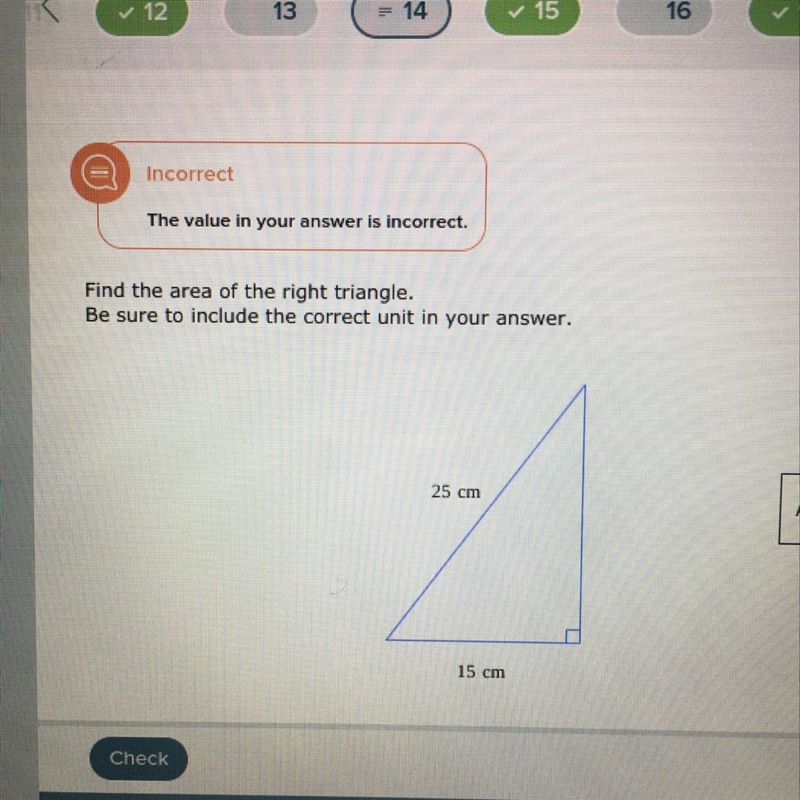 Right triangle area Help ASAP please-example-1