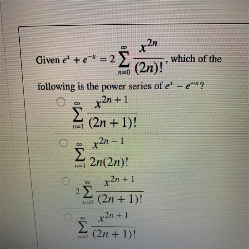 100 Points [Calculus] Finding Power Series. An explanation would be greatly appreciated-example-1