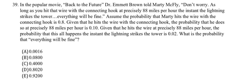 39. What is the probability that "everything will be fine"?​-example-1