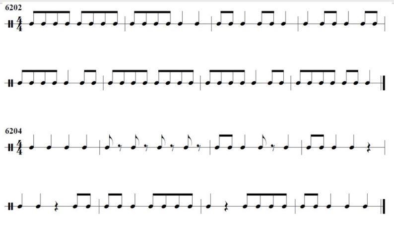 Rhythm assignment , can you count the rhythm for the notes ? Ex: 1 + 2 + 3 + 4 +-example-1