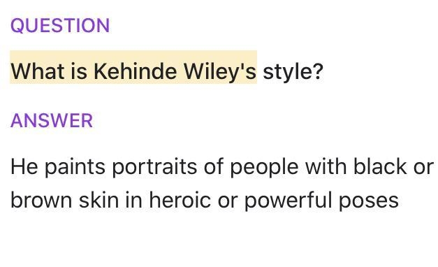 What type of art did Kehinde Wiley create?-example-1