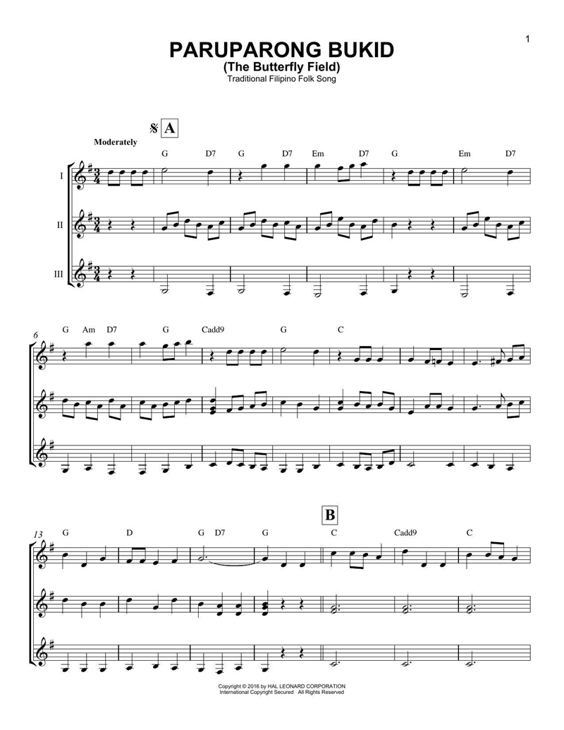 What is the melody of Paru parung bukid (MUSIC)-example-1