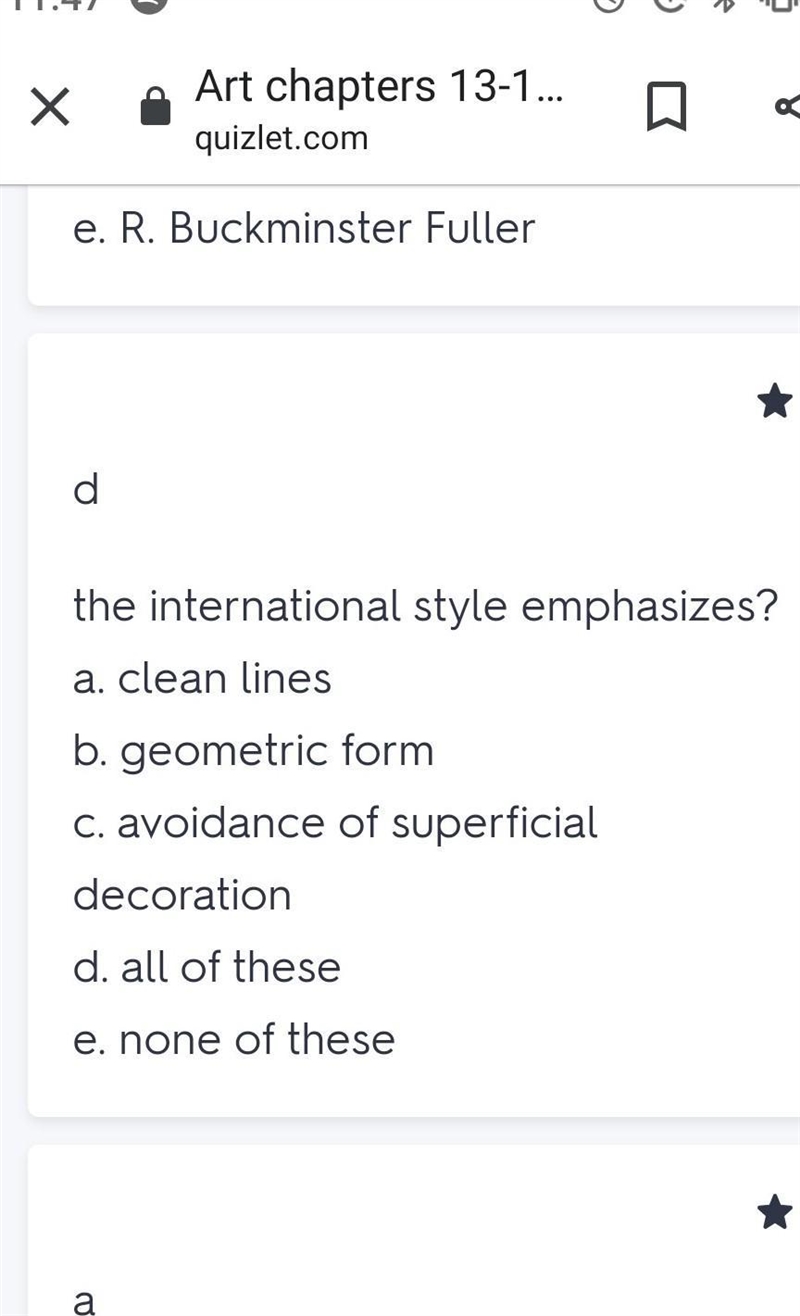 The International Style is characterized by _[blank]. Which best completes the sentence-example-1