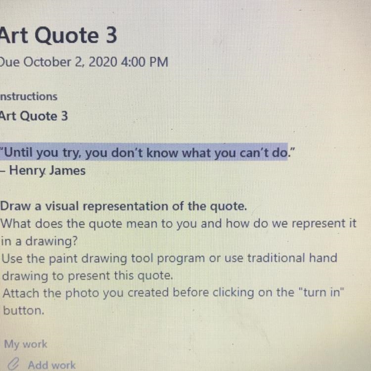 What could I draw as a visual representation for this quote below-example-1