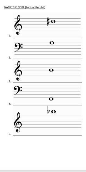 Name the notes (look at the clef)​-example-1