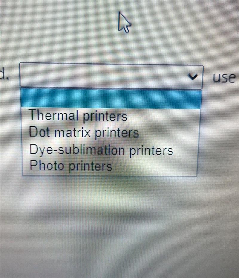 Need help asap plz !!! <3 Identify the types of printers according to the stated-example-1