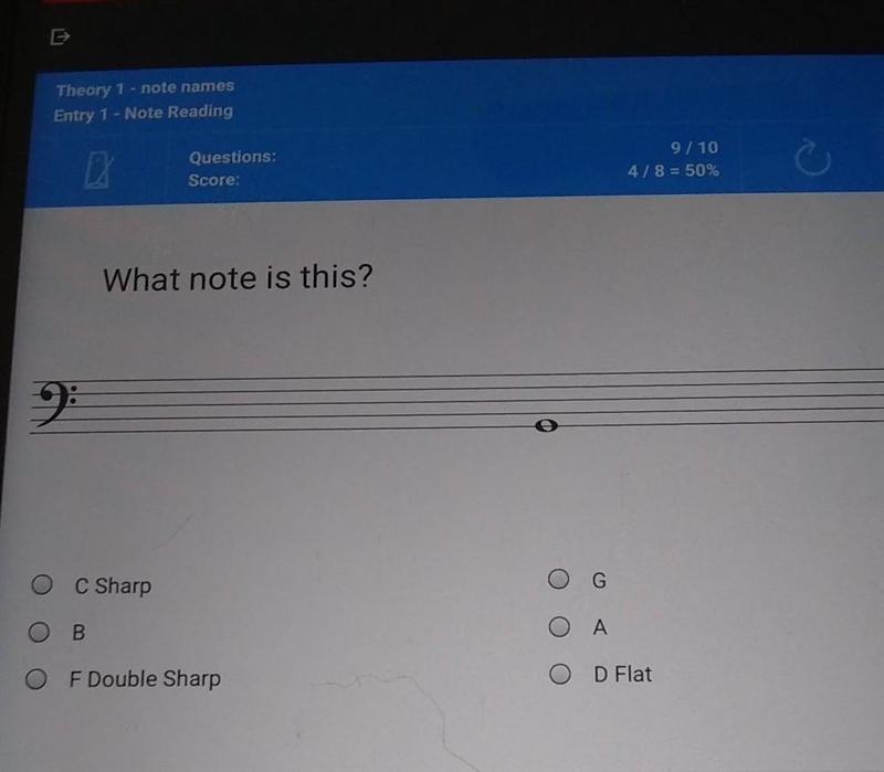 What note is this? c sharp b f g a d flat ​-example-1