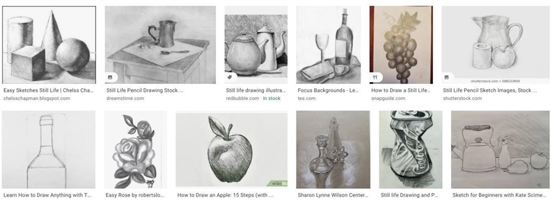 I need a simple drawing done in the still life drawing style. its for my art class-example-1