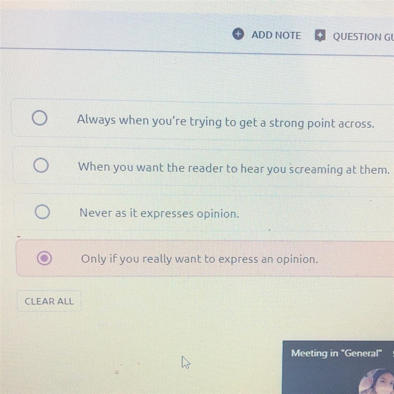 Journalism/AP style writing question When should you use an exclamation point?-example-1