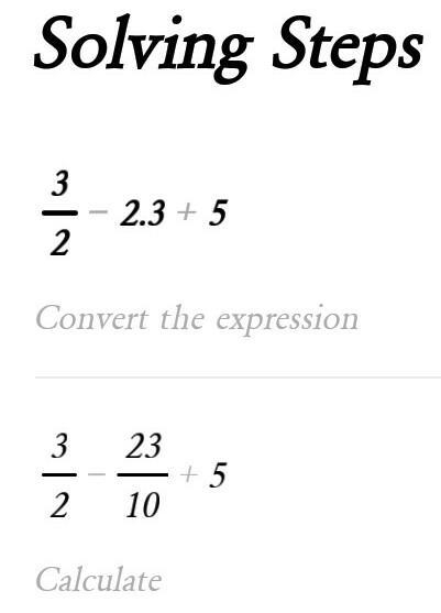 Evaluate the expression. 3/2−2⋅3+5-example-1