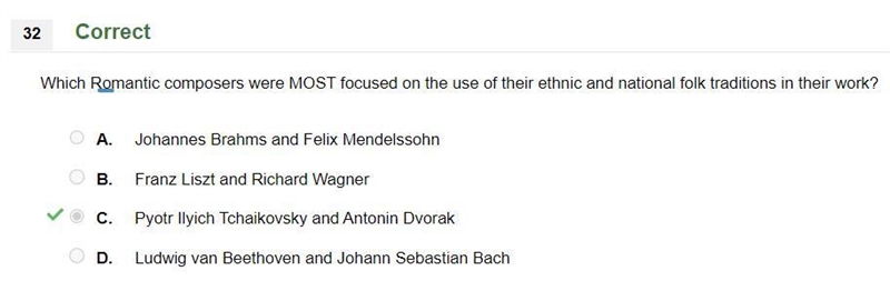 (MUSIC) 3. What are the three groups into which most scholars separate Romantic composers-example-1