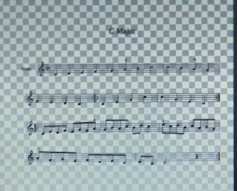 Pls help Write out the C Major Scale one octave ascending and the C Major arpeggio-example-1