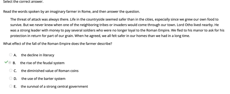 HELP PLEASE ASAP 50% OF GRADE Read the words spoken by an imaginary farmer In Rome-example-1