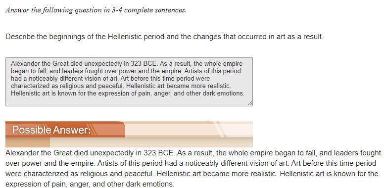 Describe the beginnings of the Hellenistic period and the changes that occurred in-example-1