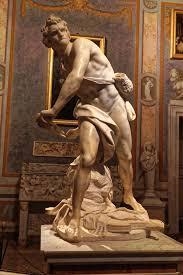 Why is Bernini’s sculpture of the biblical character, David (above), different from-example-1