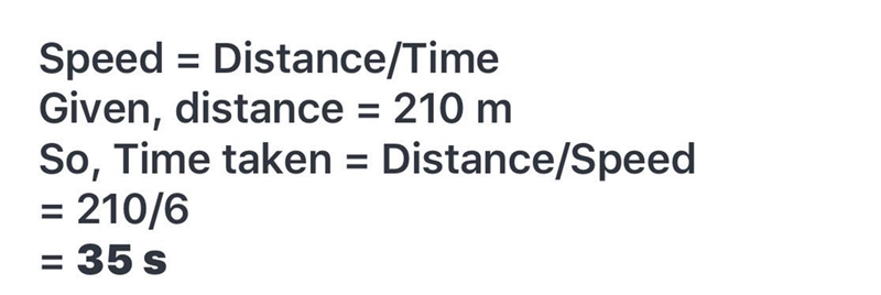 If Jamie covered 120m in 20 seconds, how much time will it tale to cover 210m​-example-1