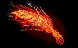 I have a question?? If you draw good like very good can you draw me a feather in flames-example-1