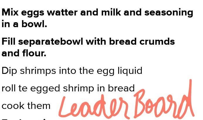 Drag each tile to the correct box. (20 PTS!) Put the steps for breading shrimps in-example-1