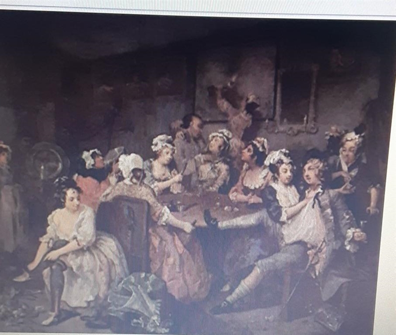 Look at this painting from Hogarth's series A Rake's Progress. The purpose of this-example-1