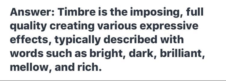 Which element is described by words such as bright, dark, and mellow?-example-1