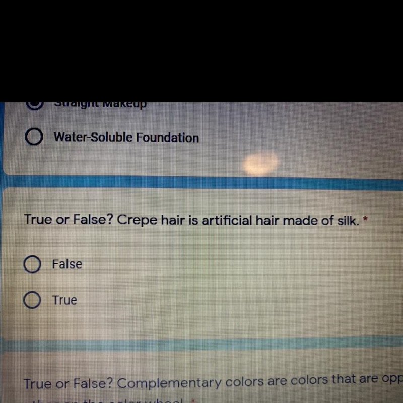 True or false? Crepe hair is artificial hair made up of silk!!!!! Pls help!!-example-1