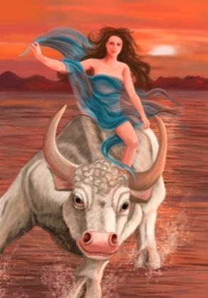 So for latin i have to draw a picture of europa riding a bull, and this is the picture-example-1