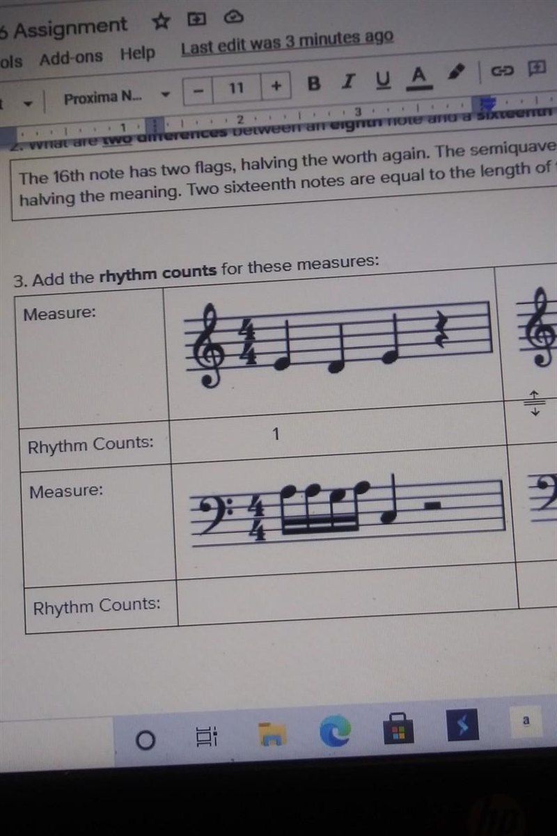 Add the rhythm counts for these measures​-example-1