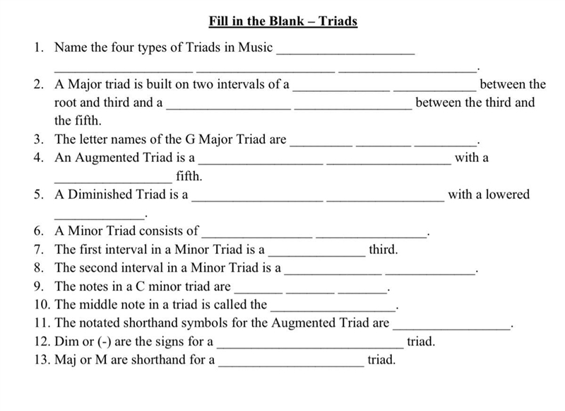 Fill in the blank — Triads— PLEASE HELP ME ASAP, PRONTO-example-1