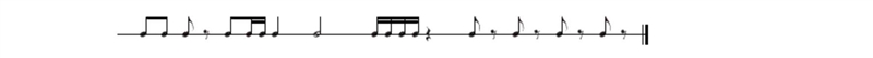 Examine the rhythm below, and then notate it three times: once in 2/4 time, once in-example-1