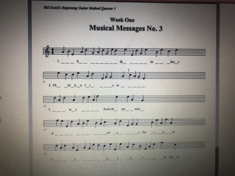 What is the musical messages ?-example-1