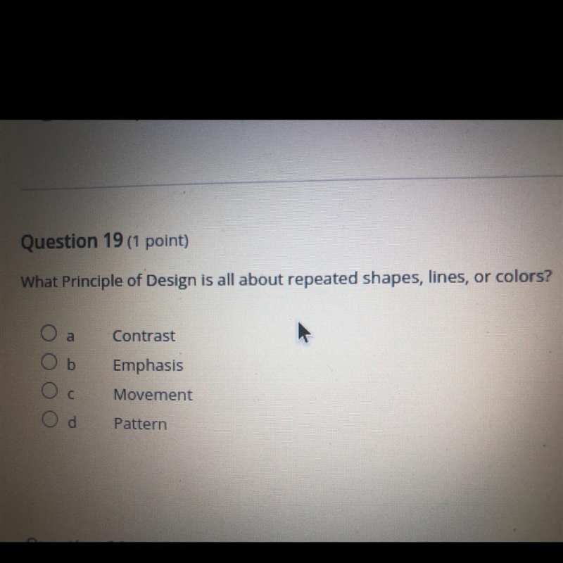 What Principle of Design is all about repeated shapes, lines, or colors?-example-1