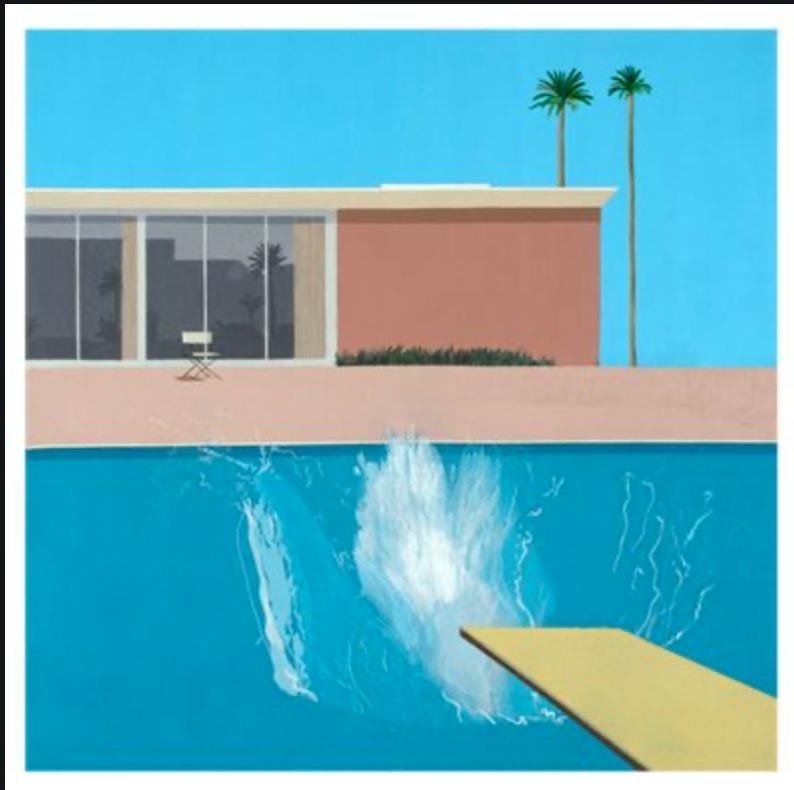 The painting below is by David Hockney called A Bigger Splash Write 1 paragraph about-example-1