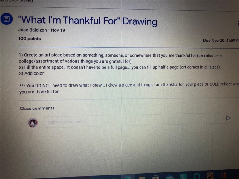 Artist needed! Draw what you’re thankful for-example-1