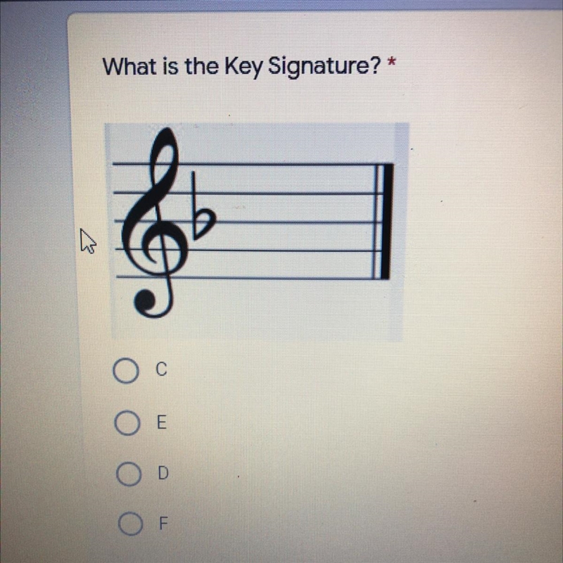 What’s the key signature ? C E D F-example-1