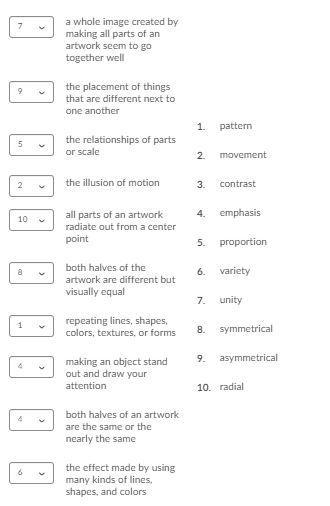 Please Help Quick ASAP HURRY I NEED THE ANSWER NOW Match the following principles-example-1