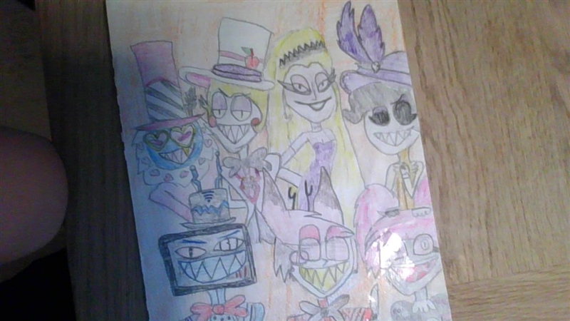 Aight for those of you who have seen Hazbin Hotel, what do you think of this drawing-example-1