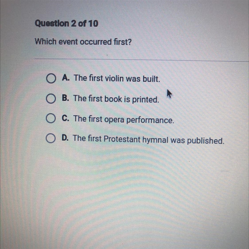 Which event occurred first?-example-1