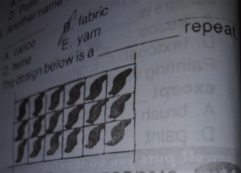 Help please which type of repeat pattern is this​-example-1